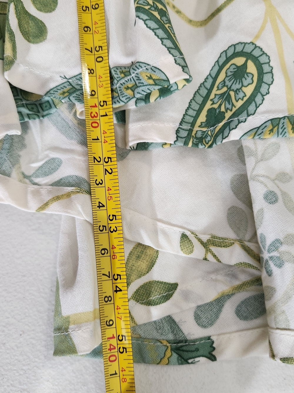 Bombay White Maxi Wrap Dress with Green Paisley and Leaf Print - Picture 7 of 13